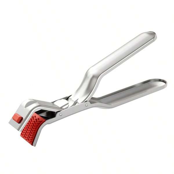 Thick Stainless Steel Anti-Scald Tong,Non-Slip Design, Heat Resistant Tool, Plate Gripper - Stainless Steel Bowl Clip, Non-Slip Bowl Clip, Heat Resistant Board Clip, Kitchen Dining Utensil Lifter, 7.4 X 3 Inches