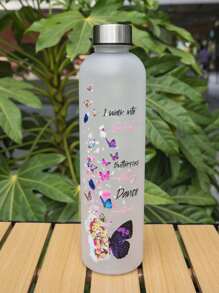 1pc 33OZ Plastic Water Bottle With Metal Cap, Fashion Design, Multiple Patterns Available Including 3D Patterns, Portable And Durable, Suitable For School, Camping, Sports, Fitness, Parties, Travel, Holiday Gifts And More