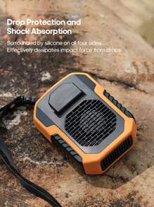 kinscoter 1 pezzo Accessorio da viaggio ricaricabile da 6000 mAh per vita, vita da campeggio, boccetta 'aria condizionata, power bank, neck life personale, ventilad Re Mini fan ricaricabile