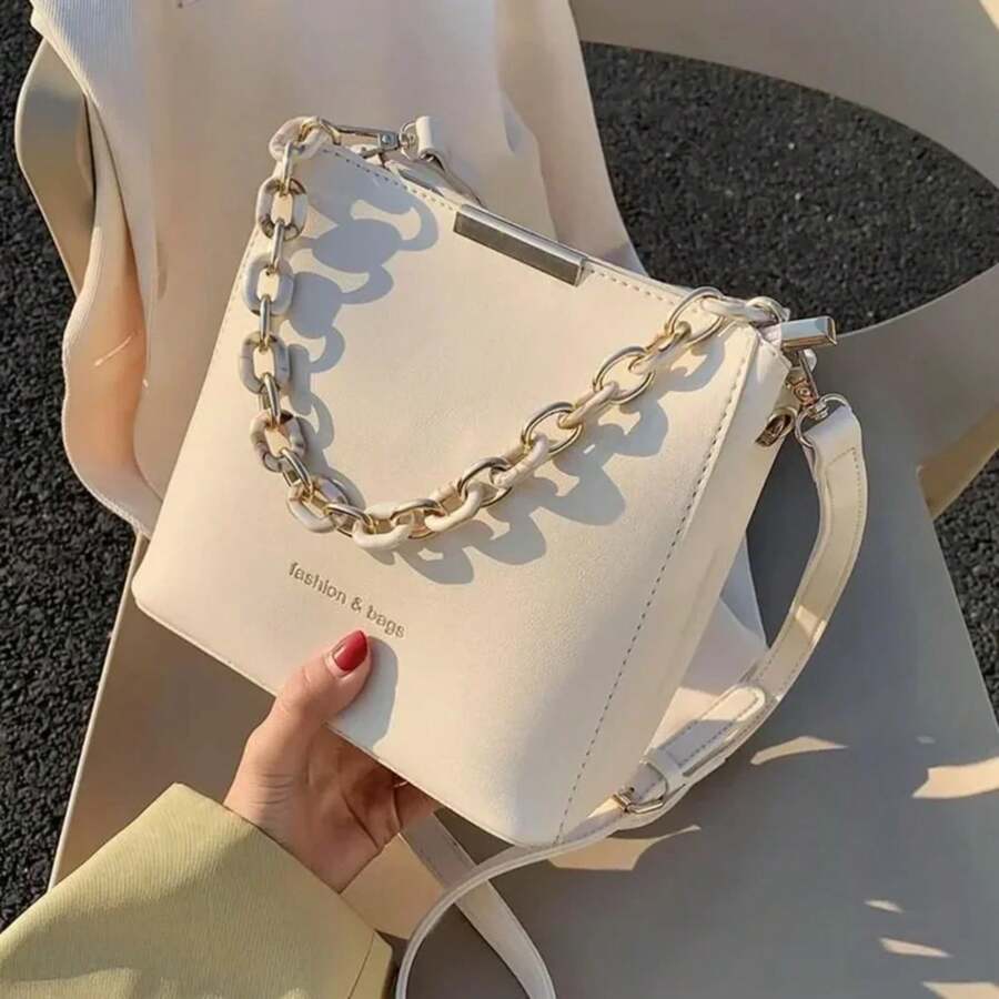 Women's Leather Fashion Senior Small Fresh Chain Bucket Bag Shoulder Crossbody Handbag Tote Bags For Women Bolsos Para Mujer