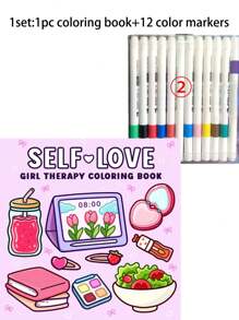 1 pièce Livre de coloriage AMOUR DE SOI de 52 pages pour adultes et enfants, audacieux et facile, designs simples et grands pour la détente. Livre de coloriage Amour de soi de 52 pages sans fondation à copier, graffitis anti-stress, livre de coloriage pour adultes et adolescents, design audacieux, simple, simple et grand pour se détendre