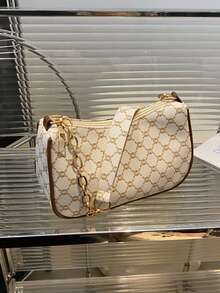 Fashionable Versatile Casual Retro Minimalist Shoulder Bag - White - View 2