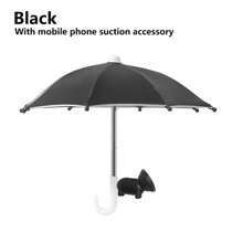 1pc Mini Umbrella, Motorcycle Outdoor Riding Phone Small Rain Umbrella, Cute & Compact, Piggy Bracket, Wind Resistant & Rainproof, Dual Use Sunny/Rainy, 8 Ribs, Silver Coating, Handle, Rain & Sun Protection, Suitable For Outdoor Live Streaming, Motorcycle Riders, 170T Polyester Umbrella Cloth, Multiple Colors Available