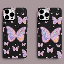 Funda para teléfono 1 unidad BOTS, funda para teléfono mate de alta calidad negra colorida adecuada para 11 12 13 14 15 16 - Negro - Ver 5