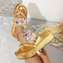 Elegant Versatile Casual Solid Color High Heel Shoes, Suitable For Daily Commuting, Parties, Vacations, Beaches, Outdoor Events And Formal Occasions, All Seasons