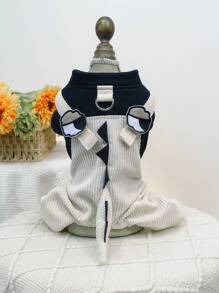 1 pieza Ropa para mascotas, Disfraz para perro/gato, Ropa cómoda y con estilo para perros/gatos pequeños, Peto casual y lindo con diseño de dinosaurio