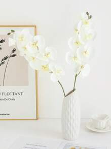 1/3/5 piezas de 70 cm Ramas de flores de orquídea Phalaenopsis artificiales de tacto real para decoración del hogar, oficina, boda, verano, otoño, escuela, dormitorio, oficina, fiesta, vacaciones, cumpleaños, 4 estaciones, puerta, hotel, restaurante, sala de estar, dormitorio, boda, cocina, jardín, rosa decorativa, estilo decorativo
