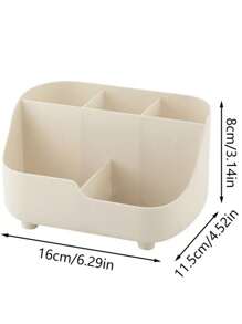 1 pieza Caja de almacenamiento de cosméticos multifuncional, balde de almacenamiento dividido para brochas de maquillaje, organizador de escritorio, adecuado para el dormitorio