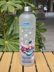 1pc 33OZ Plastic Water Bottle With Metal Cap, Fashion Design, Multiple Patterns Available Including 3D Patterns, Portable And Durable, Suitable For School, Camping, Sports, Fitness, Parties, Travel, Holiday Gifts And More