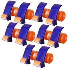 1/2 paquetes de cortador de cinta portátil, herramienta de sellado de cartón de plástico, sin necesidad de electricidad, versátil para supermercados, hogares, oficinas, tiendas - accesorio de envío y embalaje exprés, cinta transparente