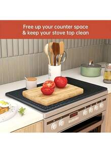 Silicone Electric Stove Top Cover Mat - Ceramic Stove Top Cover, Heat Resistant Glass Cover, Flat RV Range  Protector, Extra Large Silicone Dish Drying Mat