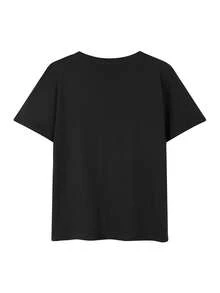 Women's Short Sleeve T-Shirt Marushu Summer Simple 100% Pure Cotton Dice Heart Pattern