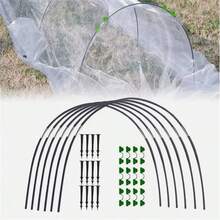 1 pièce Arceau de jardin convenant pour les potagers surélevés, 30 arceaux de serre, tunnel de jardin en fibre de verre avec revêtement anti-rouille, cadre d'anneau amovible, convient pour la canopée, le filet à oiseaux, le filet de jardin, la couverture de plante