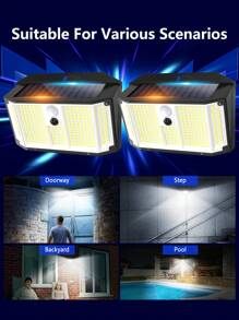 1/2PCS - Motion Sensing Lighting Fixtures, Outdoor Solar Light With, IP 65, Motion Sensor, 270° Wide Angle, Bright LEDWall Light, 3 Modes, Outdoor Solar Light, Outdoor Wall Light, Garden Pool, Patio Front Door, Steps Fence, Garage