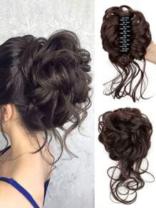 Elegant Curly Bun Fashion Heightening Puff Hair Pad, Extended Bun, Slouchy Style Clip Style Flower Bud Ball Head, Naturally Fluffy Hair Bag For Women With Long Beard, Wig Set, Ponytail Wig Ring Hair Clip - Easy To Clip Into Bun, Instantly Fuller Look, Hair Accessories Hair Tools, Curly Hair Accessory, Fall,Travel,Hair Tools,Accessories Women,Hair Stuff,Fall,Hair,Hair Accessories, Travel,Hair Accessories,Accessories Women,Hair Accessory Women,Hair Tools,Hair Stuff,Stuff,Beauty Accessories,Gifts,Travel,Gifts For Women,Hair Stuff,Stocking Stuffers