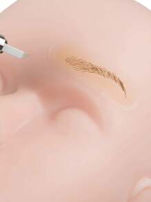 10/6 件硅胶眉毛练习贴 - 半永久化妆模拟皮肤，自然眉线训练贴，初学者眉毛设计转换模板