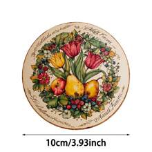 1 Set / 4 Piezas / 6 Piezas: Posavasos de barro de diatomitas con patrón de tulipanes y frutas, posavasos de café con flores, decoraciones para ocasiones múltiples para el hogar y restaurantes, regalos diarios, decoraciones de mesa, decoraciones diarias, decoraciones para fiestas temáticas