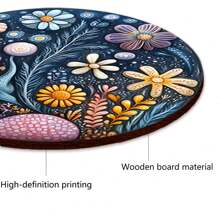 6 pièces de dessous de verre courts bohèmes de décoration de table créative avec motif de poissons. Dessous de verre universels pour tasses à thé et tasses à café, parfaits pour la maison et le bureau. Cadeau parfait pour l'automne, Halloween, Thanksgiving et les anniversaires