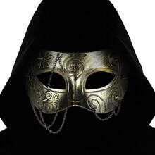 6.3*3.7Inch Punk Style Masquerade Mask For Men Women Halloween Mardi Gras Costume Party Prom Accessories - 金子 - 查看 6