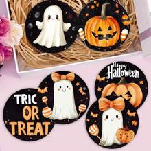 Set de 1/4/6 piezas Posavasos de barro de diatomeas con diseño de calabaza y fantasma, para café, decoración de hogar y restaurante en múltiples ocasiones, regalos festivos, decoración de mesa, decoración de Halloween, decoración de fiestas temáticas, puede ser un regalo