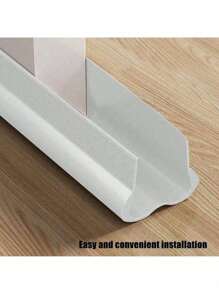 1 pieza Bloqueador de corriente de aire ajustable para puerta de plástico - Sello a prueba de agua, reducción de ruido, protección inferior de PVC suave para insonorización y anti-insectos, protección de la parte inferior. Sello de puerta ajustable. Sello de plástico duradero, parador de corrientes de aire para puerta.