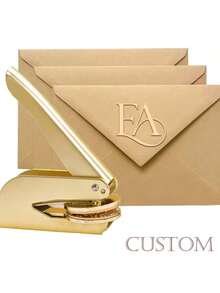 1 pieza sello embosador personalizado, sello embosador manual personalizado, sello embosador de logotipo, sello embosador de logotipo de boda, sello embosador de libros de biblioteca - Multicolor - Ver 9