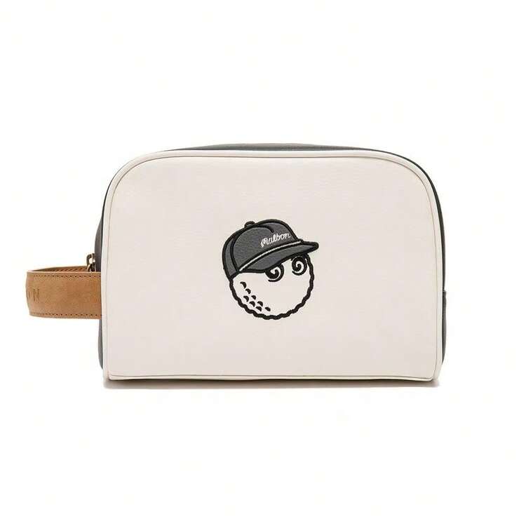 coco 中古 マルボンゴルフ MALBON GOLF カートバッグ 茶 ブラウン クラッチバッグ ラウンドバッグ マルボンゴルフ Malbon golf キャディバッグ ゴルフバッグ 男女