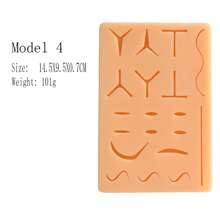 1 件或 1 套硅胶皮肤缝合手术训练套件伤口缝合练习垫操作垫牙科设备牙医材料 3 层最佳缝合练习垫，兽医缝合垫用于手术打结 - 杏色 - 查看 18