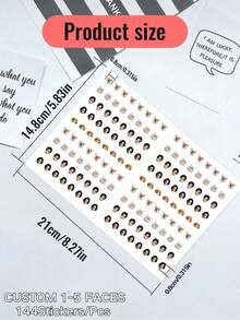 Custom Face Nail Sticker, Custom Nail Decals, Personalized Custom Photo Nail Waterproof Decals, Nail Tattoo, Fashionable Nail Art, Custom Nail Decals, Custom Face Sticker, Nail Sticker Practice Sheet, DIY Nail Art Sheet, Birthday, Unique Gift For Family, Friends, Gift For Her, Wedding Party Nail Supplies Nails ,Forever Love, Custom Pet Portrait Nail Stickers, Custom Party Supplies - Multicolor - View 2