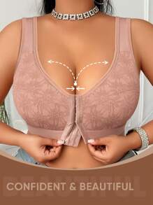 MEIYATING Sujetador sin aros de encaje, talla grande, de cobertura total, suave y transpirable para mujeres