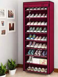 简易鞋架、便携式鞋架、家用鞋子收纳架、带防尘罩的鞋架、多层节省空间的鞋架、宿舍窄鞋架、储物架、鞋架、窄储物架，适用于客厅走廊、客厅、返校、返校用品。