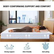 Twin,Twin XL,Full,Queen 5" 6" Cooling Gel Memory Foam Mattress For Pressure Relief,Medium Firm,In A Box - Màu xanh lam - Xem 7