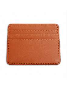 1 قطعة حامل بطاقات صغير سعة كبيرة متعدد الوظائف بفتحات بطاقات أنيقة من جلد البولي يوريثان، أفكار عيد الحب الرسمية/الأعمال - متعدد الألوان - مشاهدة 5