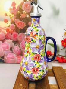 Ceramic Oil Pot Household Anti Hanging And Leak Proof Vegetable Oil Bottle Kitchen Heat-Resistant Peanut Oil Soy Sauce Olive Oil Bottle Vinegar Pot