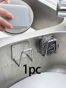 1/2 piezas - Estante de almacenamiento para fregadero de acero inoxidable sin agujeros, disponible en varios colores, un gran ayudante para el almacenamiento en la cocina y el baño