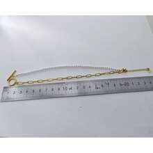 1 Pc Stainless Steel Gold Plated Flat Snake Bone Chain Necklace For Women, Bohemian Style Jewelry, Suitable For Holiday Gifts