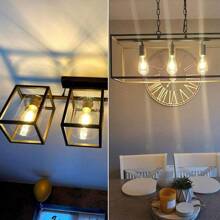 6 Pack LED Vintage Bulb E27, 4W LED Edison Light Bulb Dimmable Filament Bulb Retro Amber Glass Screw Lamp