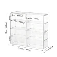 1 pièce Boîte d'affichage en acrylique transparent, boîte de rangement multi-couches pour modèle de voiture miniature 1:8, étagère d'affichage de voiture de course transparente avec plusieurs compartiments pour la maison, le salon, le bureau, décoration de style classique, meilleurs cadeaux