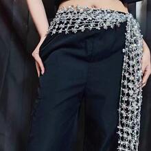 1 件女士亮片可拆卸腰带，适合爵士舞、韩流、街舞 - 彩色 - 查看 10