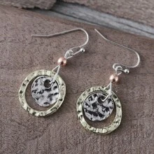 1 par de pendientes de aro geométricos vintage exquisitos y elegantes