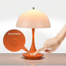 1 chiếc đèn ngủ hình mầm cây nhỏ gọn, sạc được, thời lượng pin dài, di động, phong cách hiện đại Bắc Âu, thích hợp cho phòng khách/phòng ngủ, bàn đầu giường/trang trí nội thất, đèn bàn LED. - trái cam - Xem 3