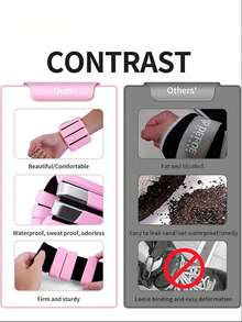 2 件腕部和脚踝重量套装，硅胶防水可调强度运动健身器材，可穿戴腕部脚踝重量带，2 件硅胶加重手环适用于跑步、健身、瑜伽、游泳 - 防水、舒适 - 黑色和橙色可调节腕部和脚踝重量