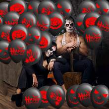 32pcs Halloween Balloons, 12inch Black Latex Balloons, For Black Themed Party Decorations, Fun Halloween Party, Graduation, Wedding, New Year, Gender Reveal, Bachelorette, Birthday Party Decorations, Photo Studio Photo Background Decoration Props