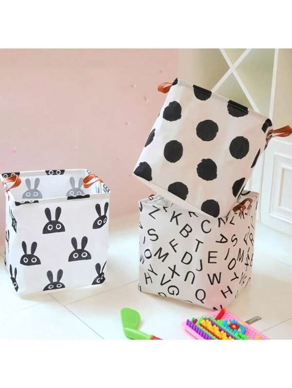 1pc Large Capacity Clothing, Toy Storage Basket, Desktop Books, Snacks, Sundry Storage Box. Bedroom, Dormitory, Bathroom Dirty Laundry Organization And Storage Boxes.