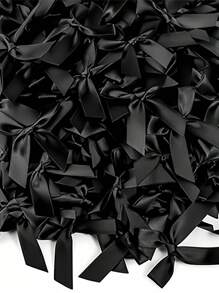 50pcs/Pack Silk Satin Ribbon Bows, Used For Gift Packing Decoration, DIY Hair Clips & Headbands, Gift Baskets, Birthday Packages, Holiday Decorations, Office Decor, Wedding Decor, Bridal Shower Decor, Cake Decorations, Party Supplies, Clothing, Shoes, Bags, Lingerie Accessories, Garment Trims