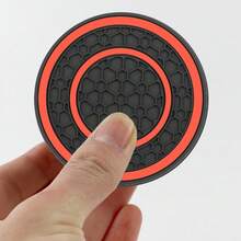 2 件装汽车内饰防滑防尘垫，高品质通用杯架垫