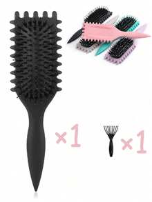 Hair brushes-EU+UK 2025新款卷发造型梳 - 男女通用防毛躁顺滑卷发梳，不拉扯头发，轻松打造完美卷发和波浪。适用于理发店、美容院、返校季、旅行度假等场合。女士美发配件，包括梳子、直发梳、木梳、卷发梳等。美发造型工具，适用于发型设计、美发、梳子、梳子套装、卷发梳、直发梳、女士梳子、美发配件、理发店等。 - 彩色 - 查看 16