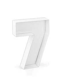 1pc 0-9 Cardboard Number, Fillable Number Candy Box, Charcoal Tray Box Letters, Gift Box Shape Tray For Chocolate Candies, Empty Gift Box Suitable For Birthday Party Gifts - White - View 8