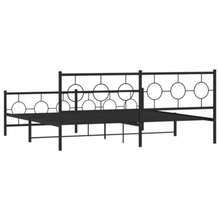 Metal Bed Frame Without Mattress With Footboard Black 76"X79.9" Bedstead Bedroom Decor Bed Frame Platform Bed Frame Easy Assembly - Black&Footboard - View 8