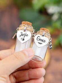 定制宠物毛皮纪念罐、狗纪念罐、宠物毛皮纪念品、宠物纪念玻璃瓶、宠物遗失礼物、彩虹桥礼物、宠物遗失礼物 - 彩色 - 查看 7